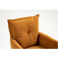 ARMLEHNSTUHL  in Feincord  - Orange, Design, Textil/Metall (61/95/67cm) - Novel