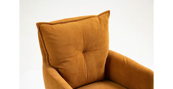ARMLEHNSTUHL in Feincord - Orange, Design, Textil/Metall (61/95/67cm) - Novel