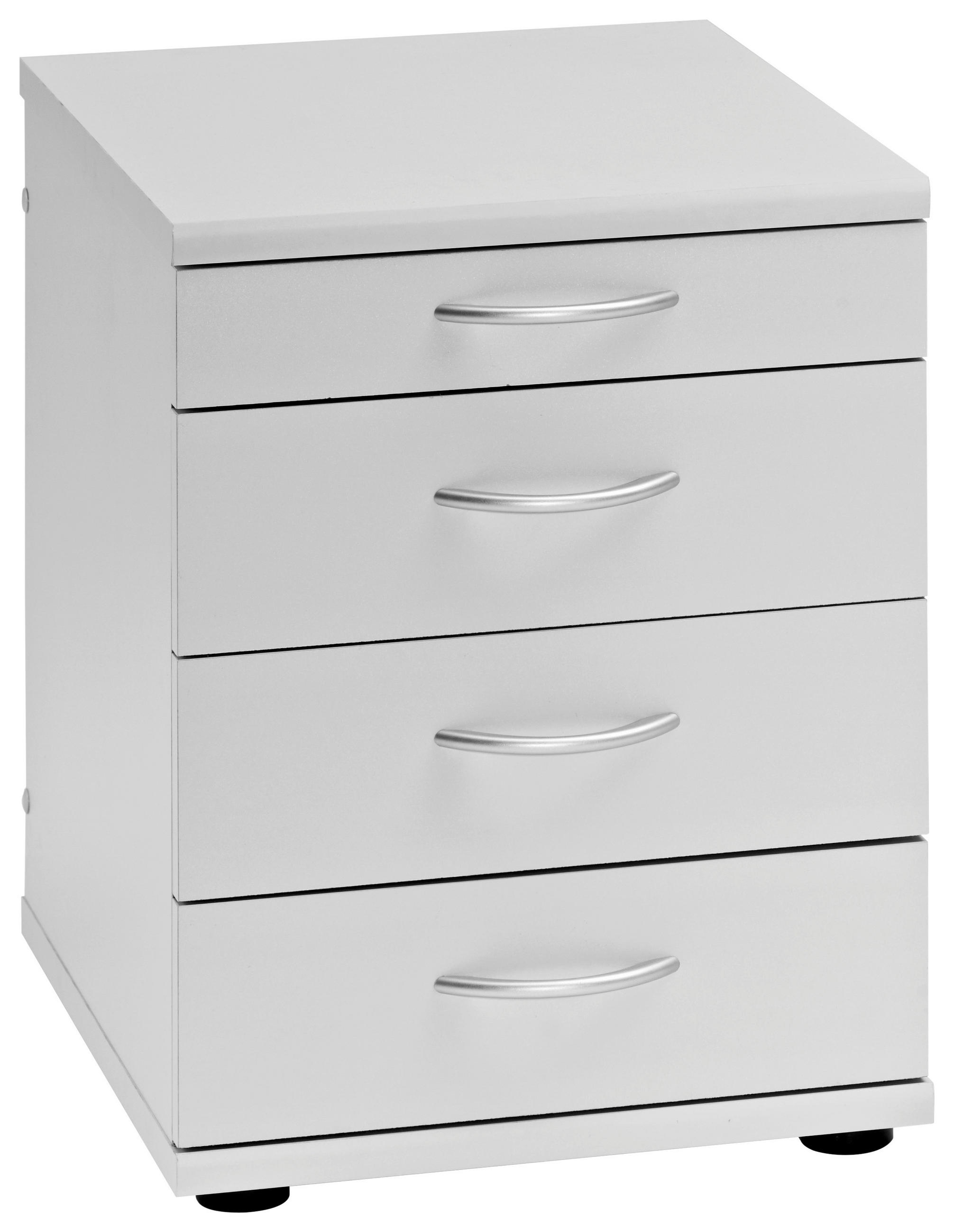 Rollcontainer Holzdekor Hellgrau Serie 41,6x53,4x50 Cm