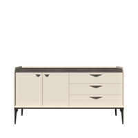 KOMODA  167/86/50 cm   - antracit, Dizajnerski, metal/pločasti materijal (167/86/50cm)
