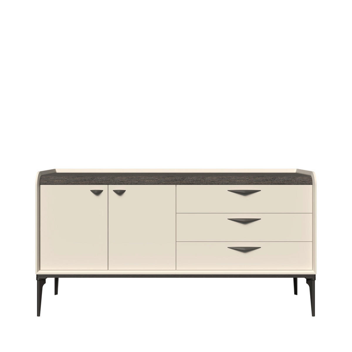 KOMODA  167/86/50 cm   - antracit, Dizajnerski, metal/pločasti materijal (167/86/50cm)