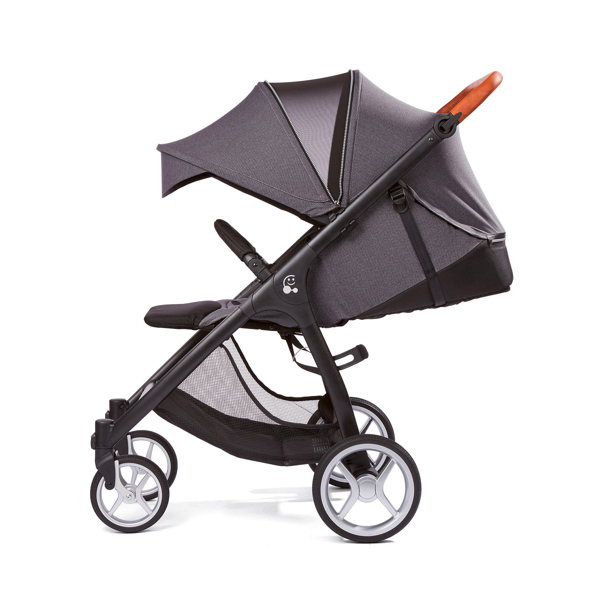 BUGGY Smiloo Happy+  - Schwarz/Grau, Basics, Textil/Metall (60/106/100cm) - Gesslein