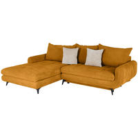 ECKSOFA WAVE Senfgelb Struktur  - Beige/Senfgelb, MODERN, Textil/Metall (189/266cm) - MID.YOU