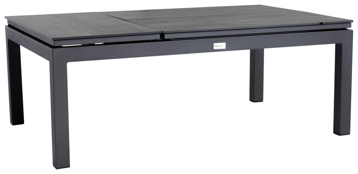 LOUNGETISCH  - Anthrazit, Basics, Kunststoff/Metall (120/79/42-62cm) - Tierra Outdoor