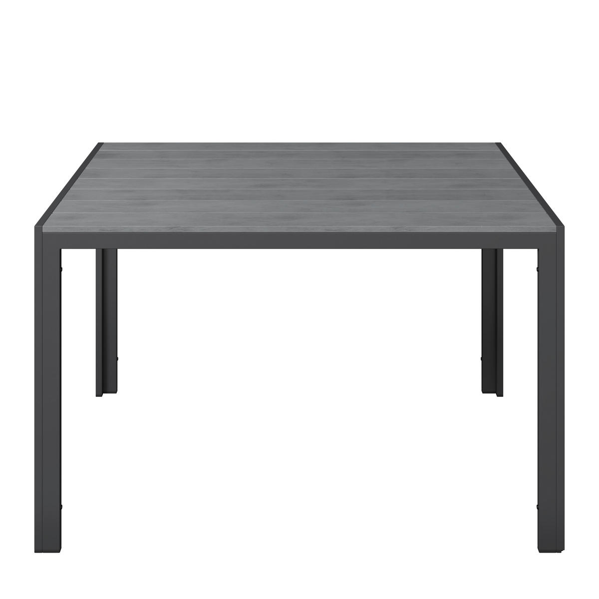 KERTI ASZTAL 120/80/74 cm   - sötétszürke/szürke, Modern, műanyag/fém (120/80/74cm) - Ambia Garden