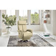 RELAXSESSEL in Leder Creme  - Edelstahlfarben/Creme, KONVENTIONELL, Leder/Metall (78/113/81cm) - Cantus