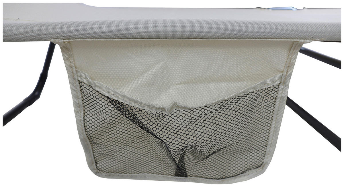 GARTENLIEGE  - Anthrazit/Creme, Modern, Kunststoff/Textil (185/55/24cm) - Ambia Garden