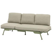 GARTENBANK 198/78/81 cm  Aluminium  - Salbeigrün/Hellgrau, Design, Textil/Metall (198/78/81cm) - Zebra 