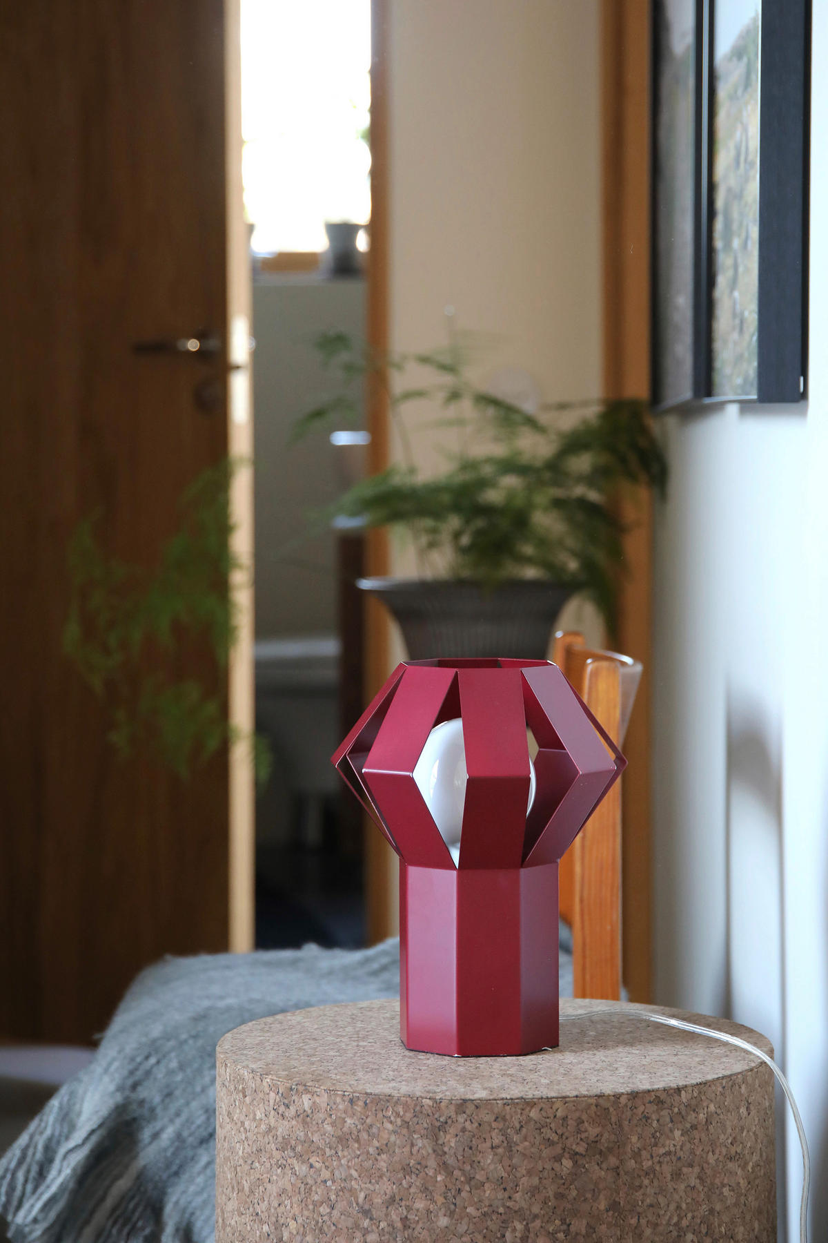 BORDSLAMPA Octa 21/27/21 cm   - bordeaux/röd, Basics, metall (21/27/21cm) - Markslöjd