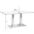 ESSTISCH in Metall, Glas 160/90/77 cm - Edelstahlfarben/Weiß, Design, Glas/Metall (160/90/77cm) - Dieter Knoll ESSTISCH in Metall, Glas 160/90/77 cm - Edelstahlfarben/Weiß, Design, Glas/Metall (160/90/77cm) - Dieter Knoll