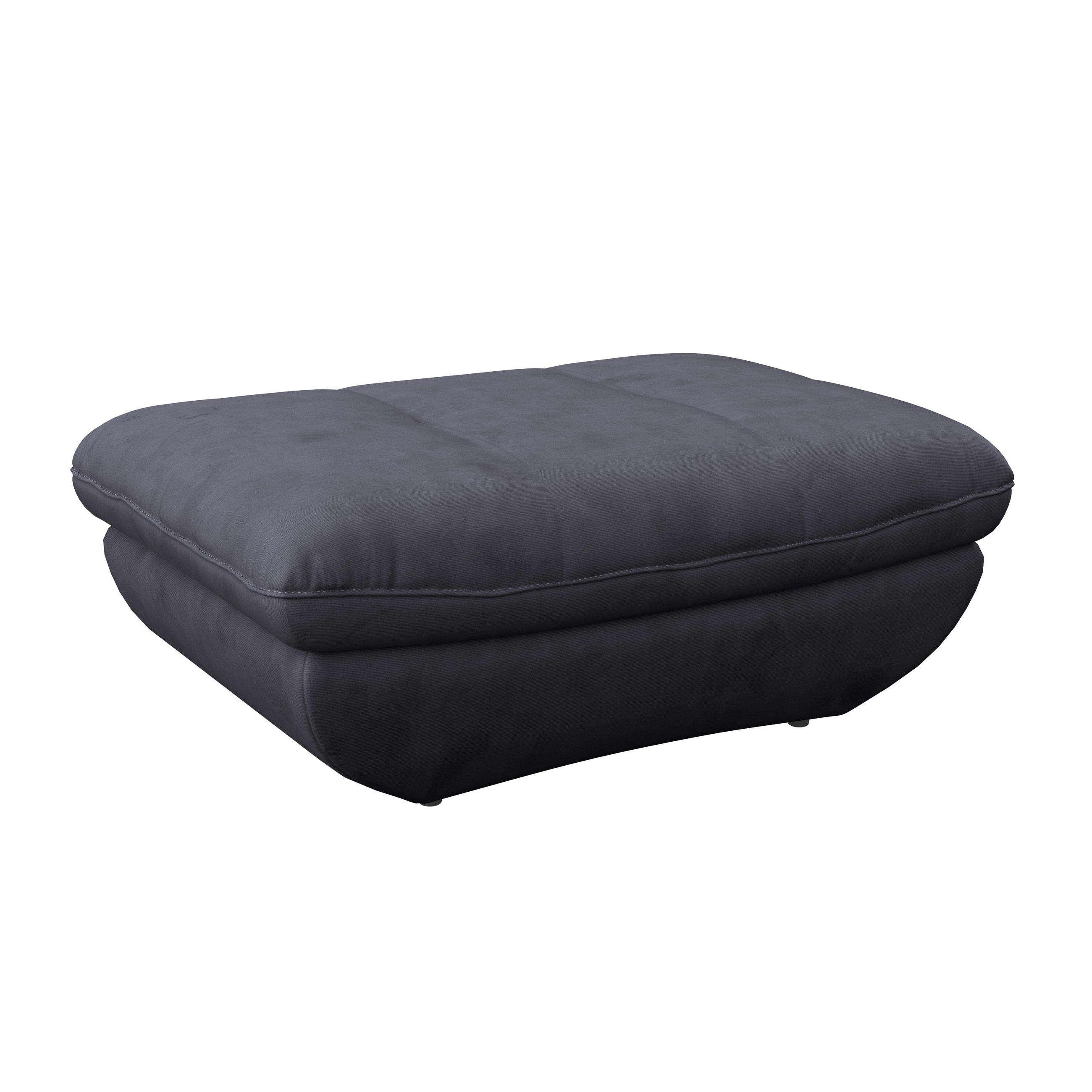 HOCKER in Textil Dunkelblau  - Schwarz/Dunkelblau, Modern, Kunststoff/Textil (107/75cm) - MID.YOU
