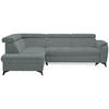 ECKSOFA in Mikrofaser Grau  - Schwarz/Grau, Design, Textil/Metall (203/260cm) - Stylife