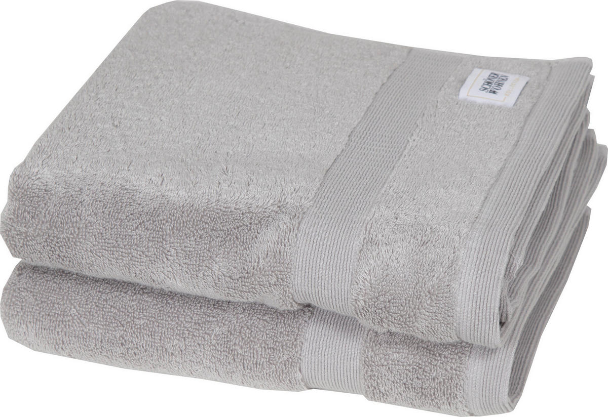 HANDTUCH SW-Cuddly Grau 2-teilig  - Grau, Basics, Textil (50/100cm) - Schöner Wohnen