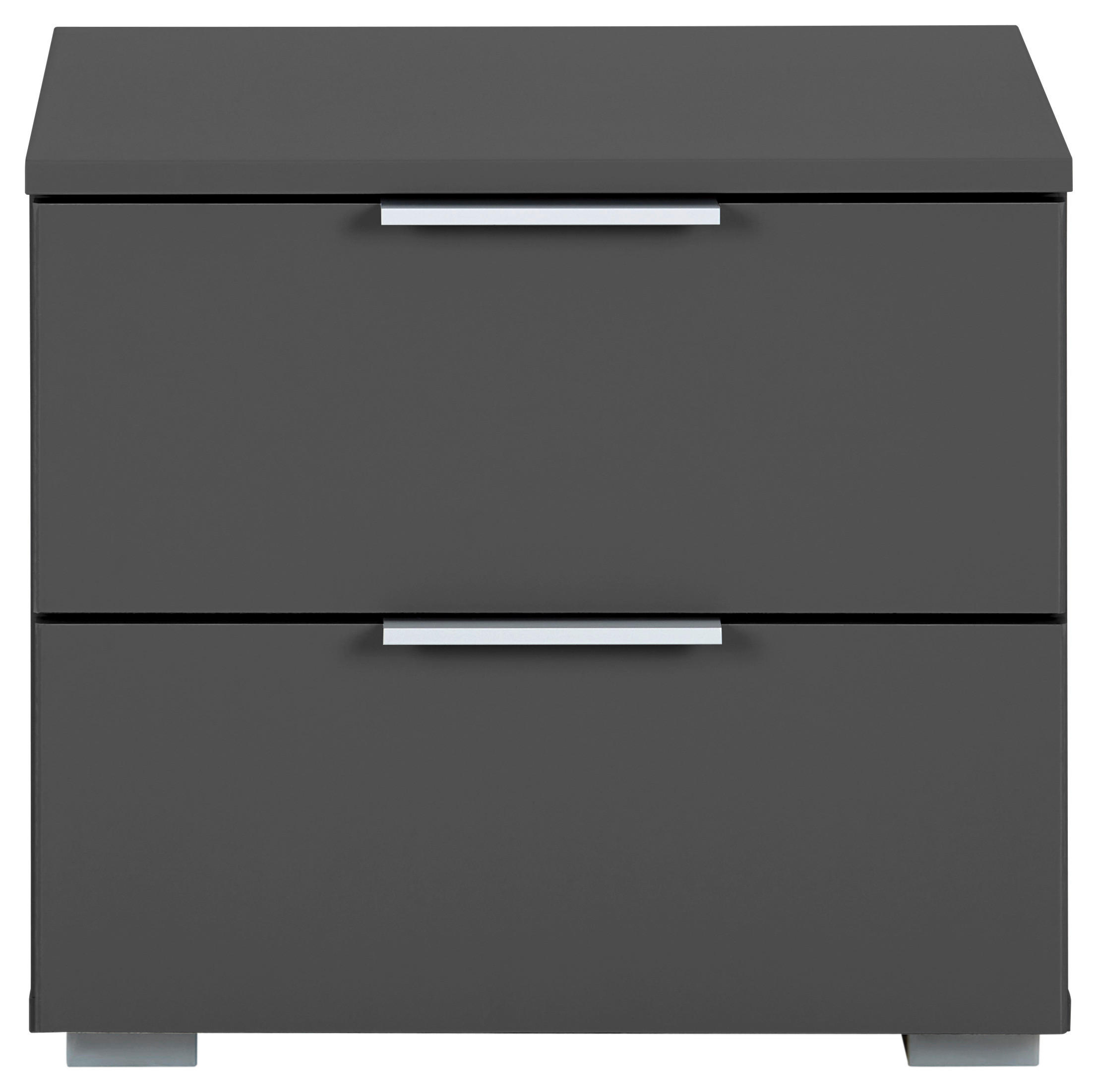 NACHTSCHRANK 40/42/42 cm  - Alufarben/Grau, MODERN, Holzwerkstoff (40/42/42cm) - Rauch Möbel