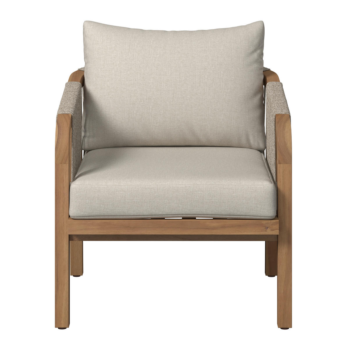 LOUNGEGARNITUR   203,5/69/79,5 cm Akazie massiv  - Beige/Akaziefarben, Natur, Holz (203,5/69/79,5cm) - Ambia Garden