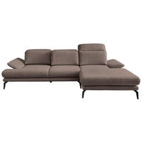 HÖRNSOFFA i vävt tyg hasselnötsfärgad  - hasselnötsfärgad/svart, Design, metall/textil (289/180cm) - MID.YOU