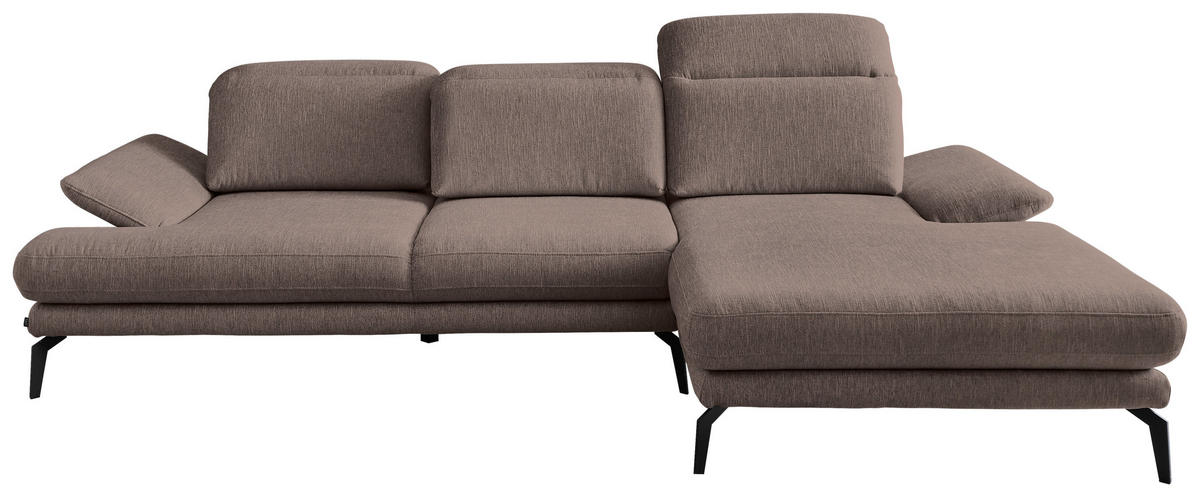 HÖRNSOFFA i vävt tyg hasselnötsfärgad  - hasselnötsfärgad/svart, Design, metall/textil (289/180cm) - MID.YOU