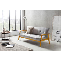 SCHLAFSOFA  in Webstoff Naturfarben, Hellgrau  - Hellgrau/Naturfarben, MODERN, Holz/Textil (190/81/85cm) - Livetastic
