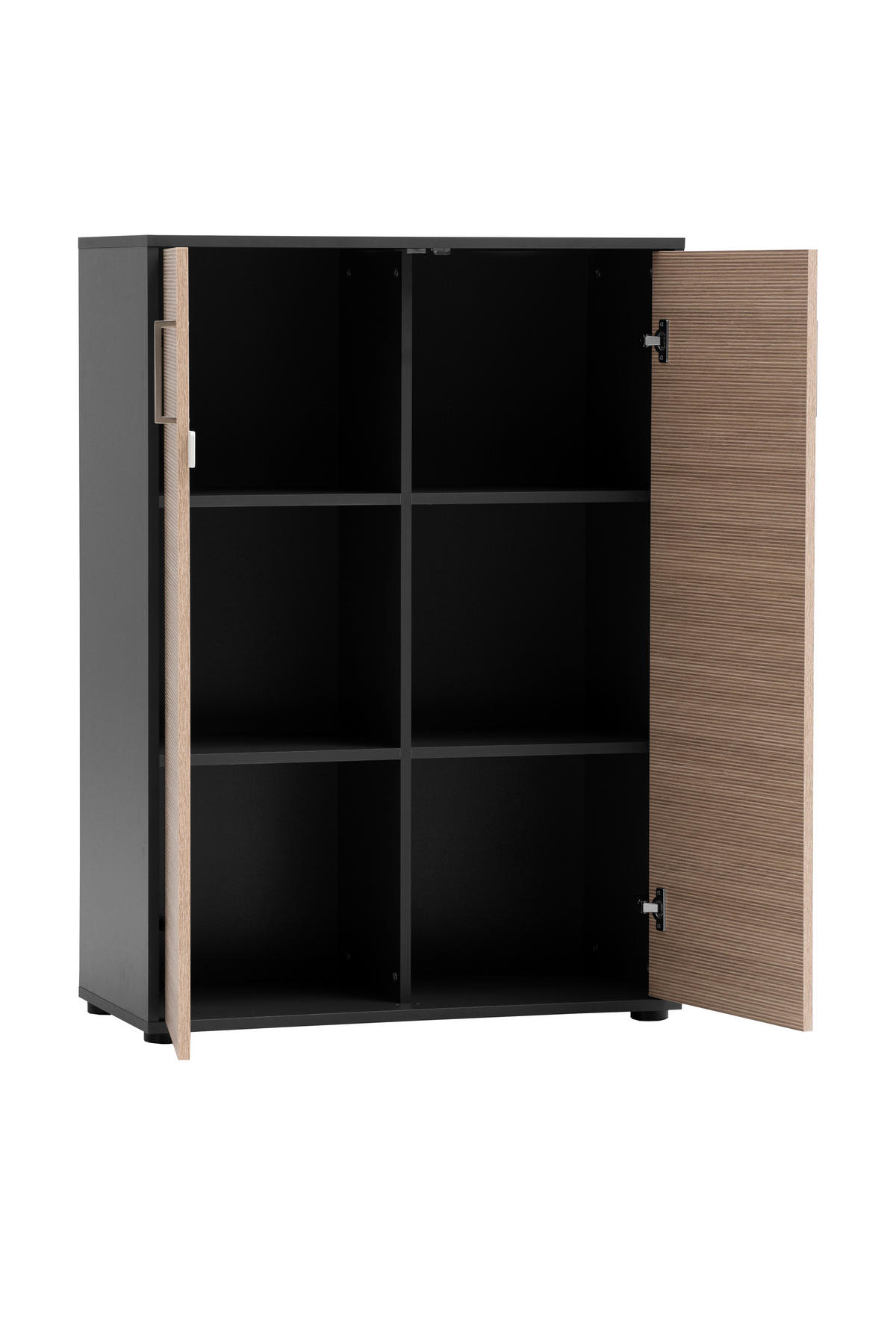 AKTENSCHRANK Anthrazit, Beige  - Beige/Anthrazit, MODERN, Holzwerkstoff (80,1/113,4/38,2cm) - MID.YOU