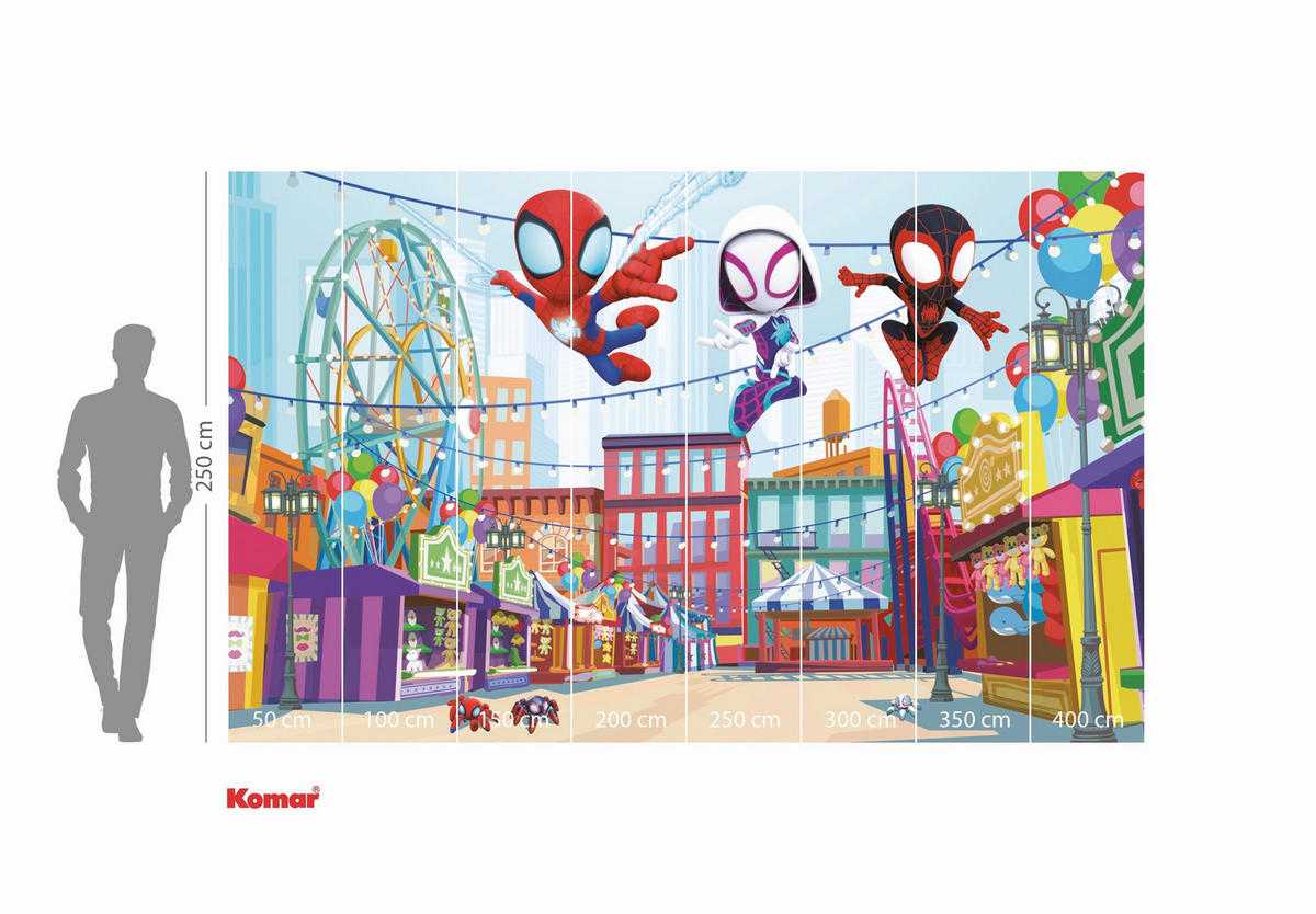 FOTOTAPETE SPIDEY AND HIS AMAZING FRIENDS  - Naturfarben, Design, Textil (400/250cm) - Marvel
