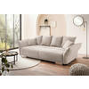 BIGSOFA in Cord Beige  - Chromfarben/Beige, Modern, Kunststoff/Textil (242/71/90/131cm) - Livetastic