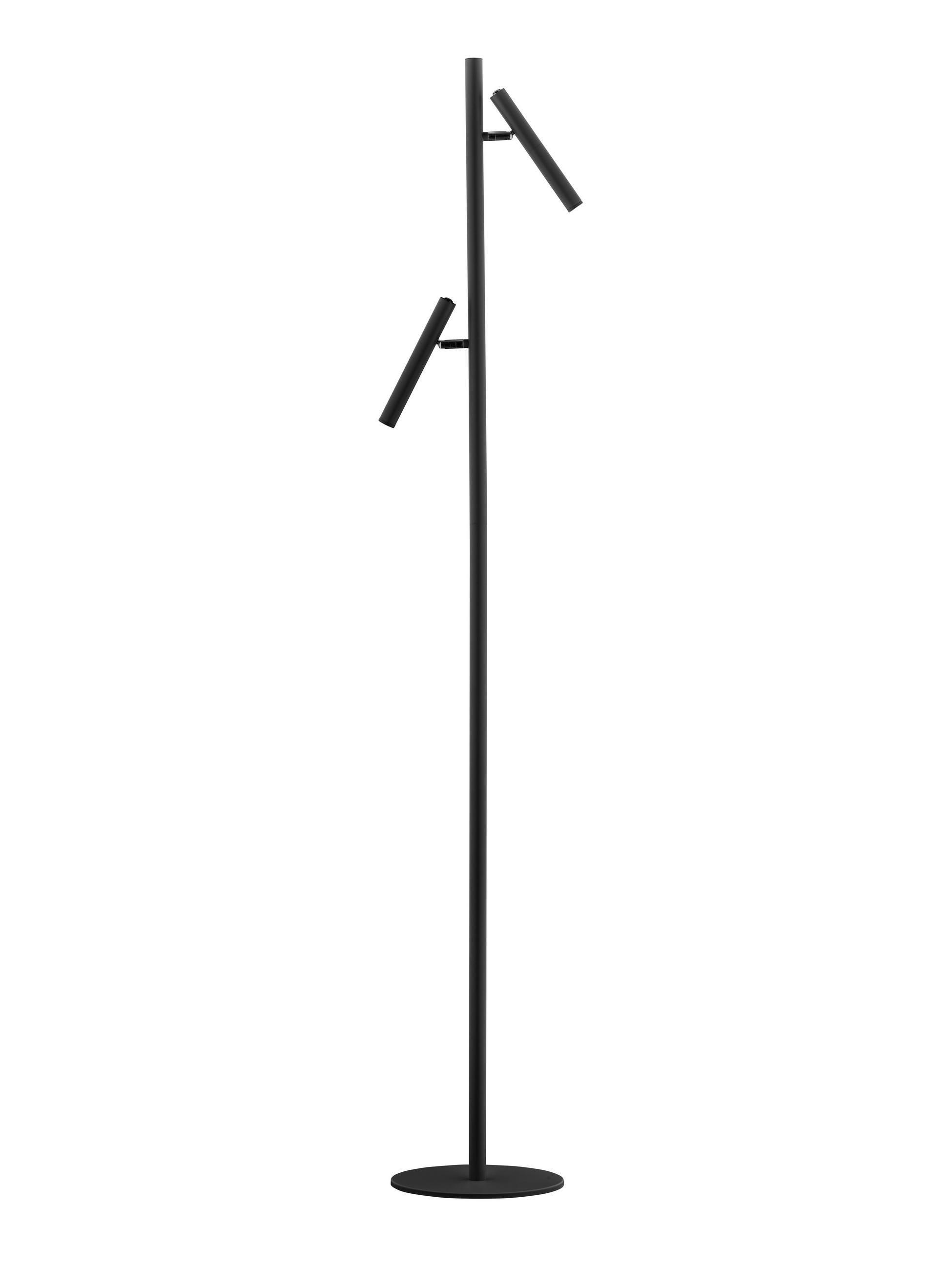 LED-STEHLEUCHTE 20/163 cm    - Schwarz/Weiß, Design, Kunststoff/Metall (20/163cm)