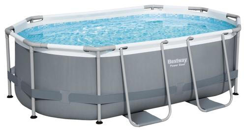 POOLSET POWER STEEL 5614AGS 305/200/84 cm  - Blau/Weiß, Basics, Kunststoff/Metall (305/200/84cm) - Bestway