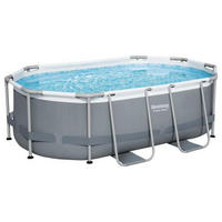 POOLSET POWER STEEL 5614AGS 305/200/84 cm  - Blau/Weiß, Basics, Kunststoff/Metall (305/200/84cm) - Bestway