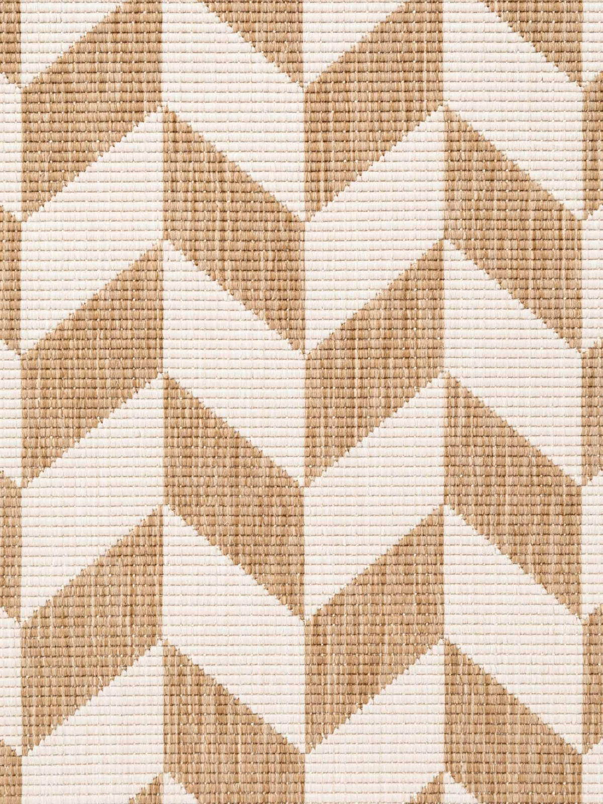 FLACHWEBETEPPICH 80/200 cm Haringey Weiß, Sandfarben rechteckig  - Sandfarben/Weiß, Design, Kunststoff (80/200cm)