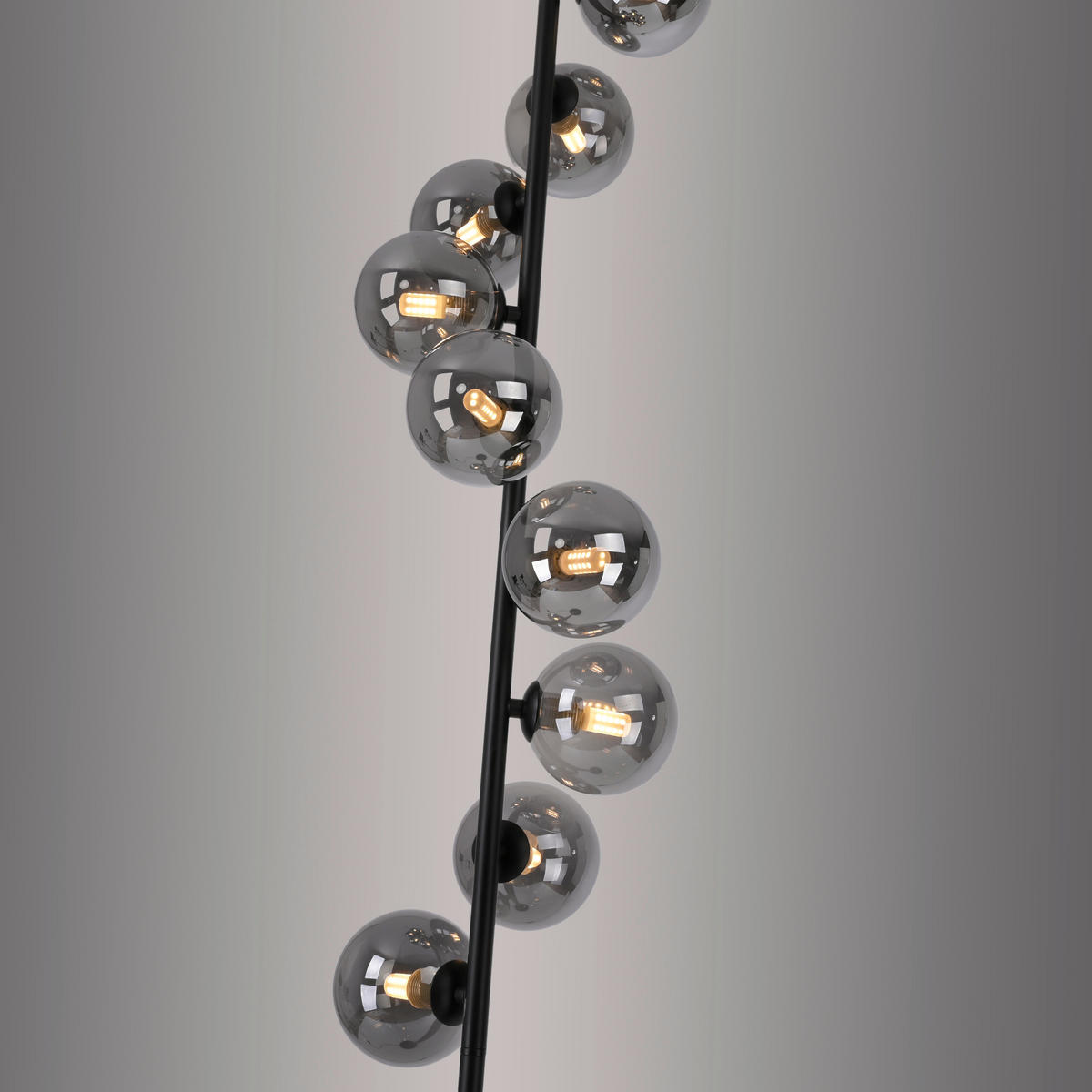 LED-STEHLEUCHTE SW DUBAI 25/25/164 cm   - Schwarz, Design, Glas/Kunststoff (25/25/164cm) - Schöner Wohnen