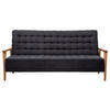 SCHLAFSOFA in Textil Dunkelgrau  - Dunkelgrau/Eschefarben, Design, Holz/Textil (202/95/95cm) - P & B