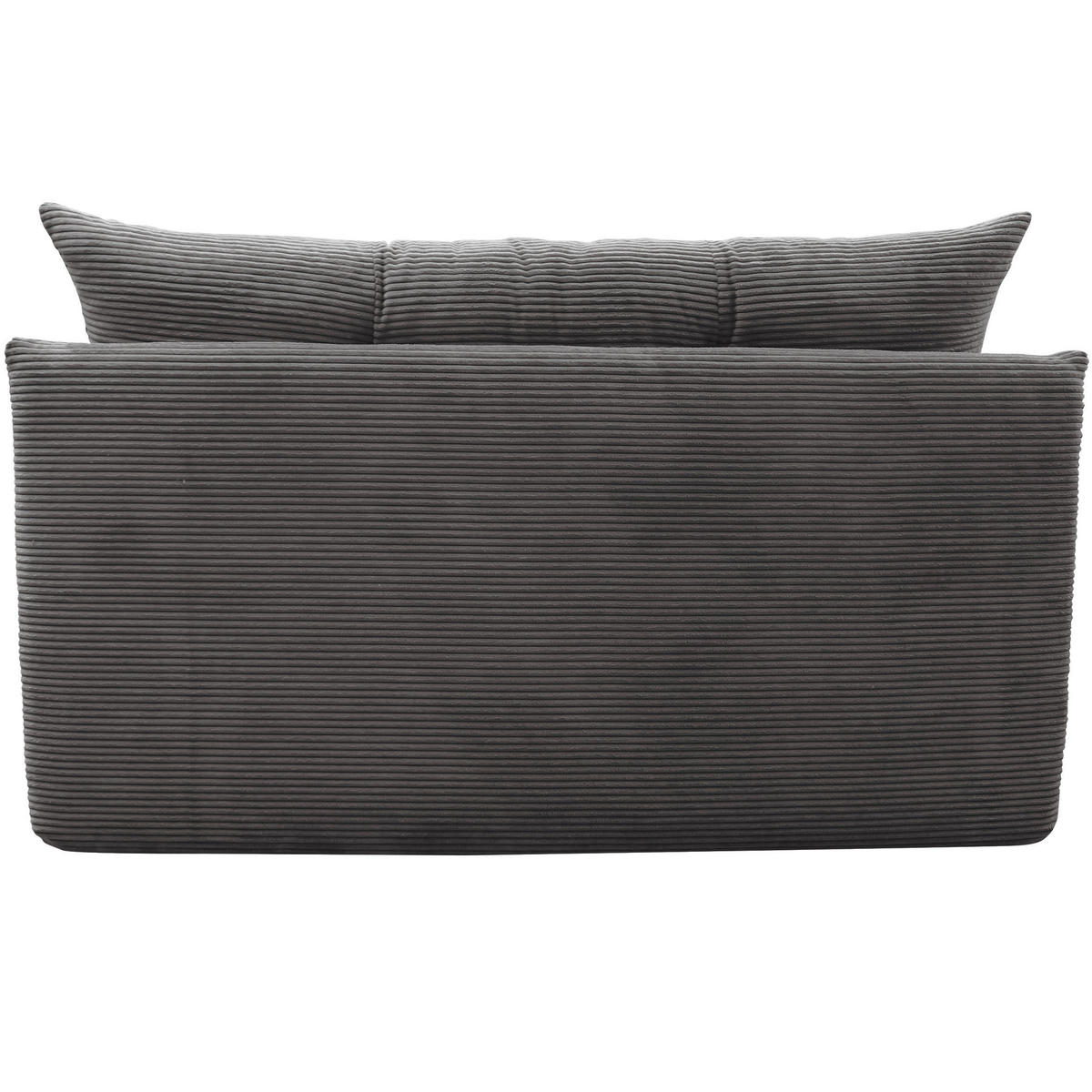 SCHLAFSOFA  mit Liegefunktion Cord Grau  - Schwarz/Grau, Design, Kunststoff/Textil (154/93/85cm) - MID.YOU