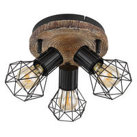 STRAHLER - Schwarz/Naturfarben, Konventionell, Kunststoff/Metall (30/30cm) - Globo