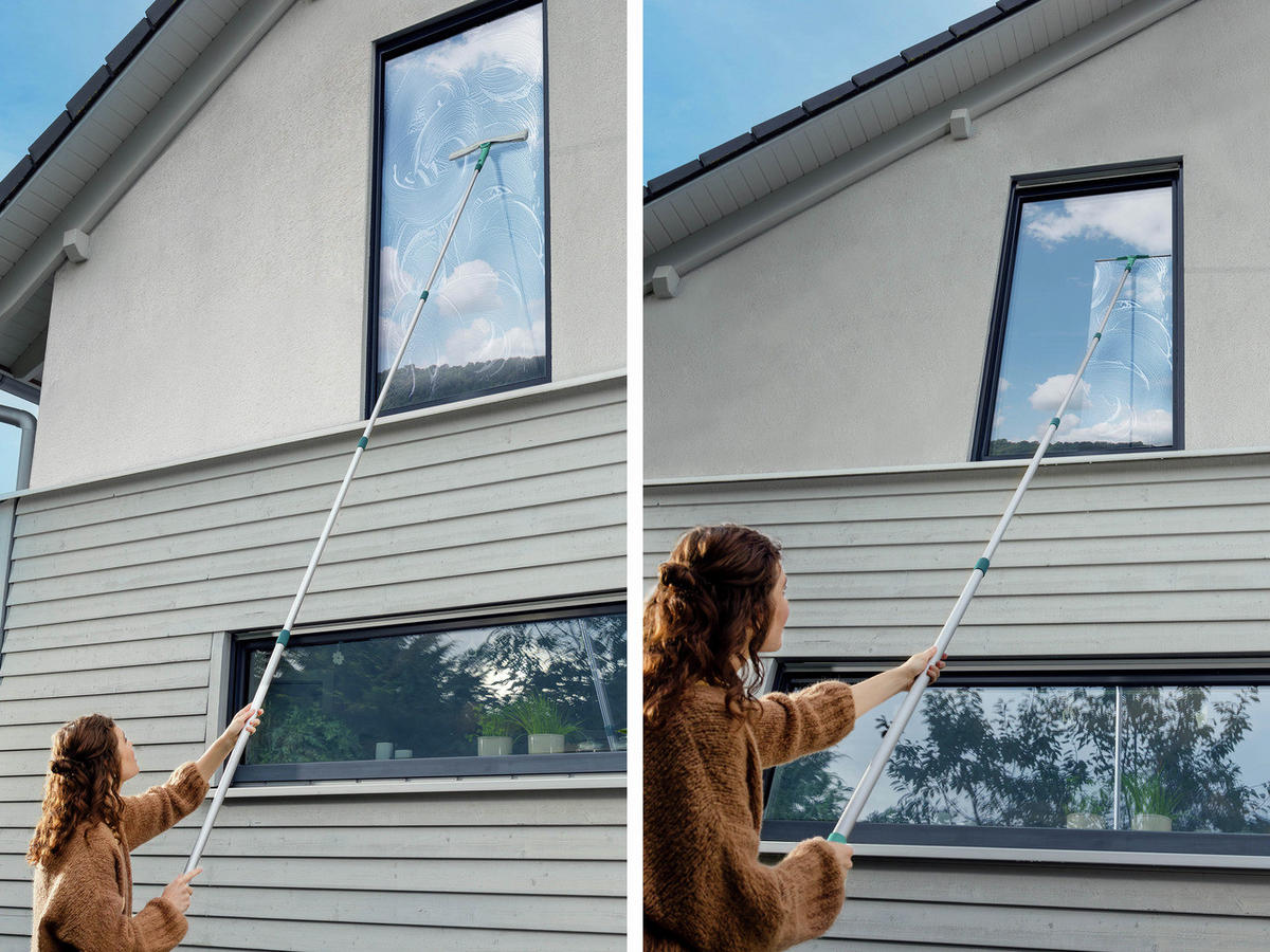 FENSTERWISCHER  - Türkis, Basics, Kunststoff/Textil (418/42cm) - Leifheit