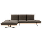 ECKSOFA  in Flachgewebe Dunkelbraun  159/314 cm  - Dunkelbraun/Schwarz, Design, Holz/Textil (159/314cm) - Dieter Knoll