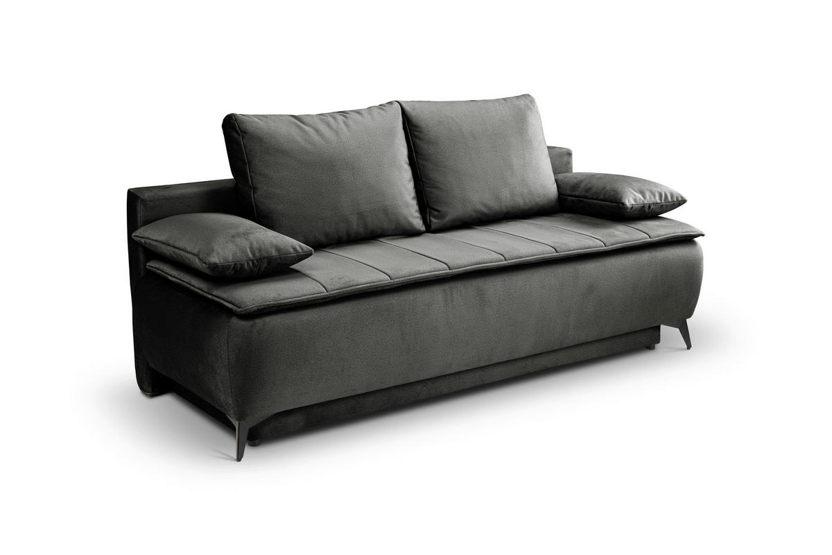 SCHLAFSOFA SENDI  mit Greige  - Greige/Schwarz, Basics, Textil/Metall (210/103/90cm) - MID.YOU