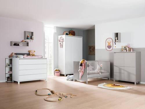 HIGHBOARD Olli Highboard 2T2S in - Grau, Basics, Holzwerkstoff (94,8/119,7/40,1cm) - Paidi