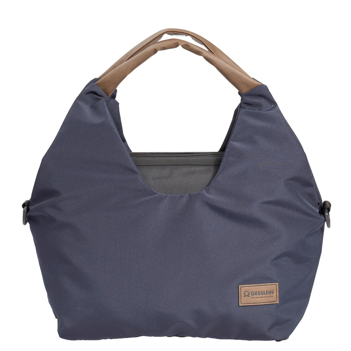 WICKELTASCHE N° 5 Marine/Tabak  - Braun/Dunkelblau, Basics, Textil (50/46/17cm) - Gesslein