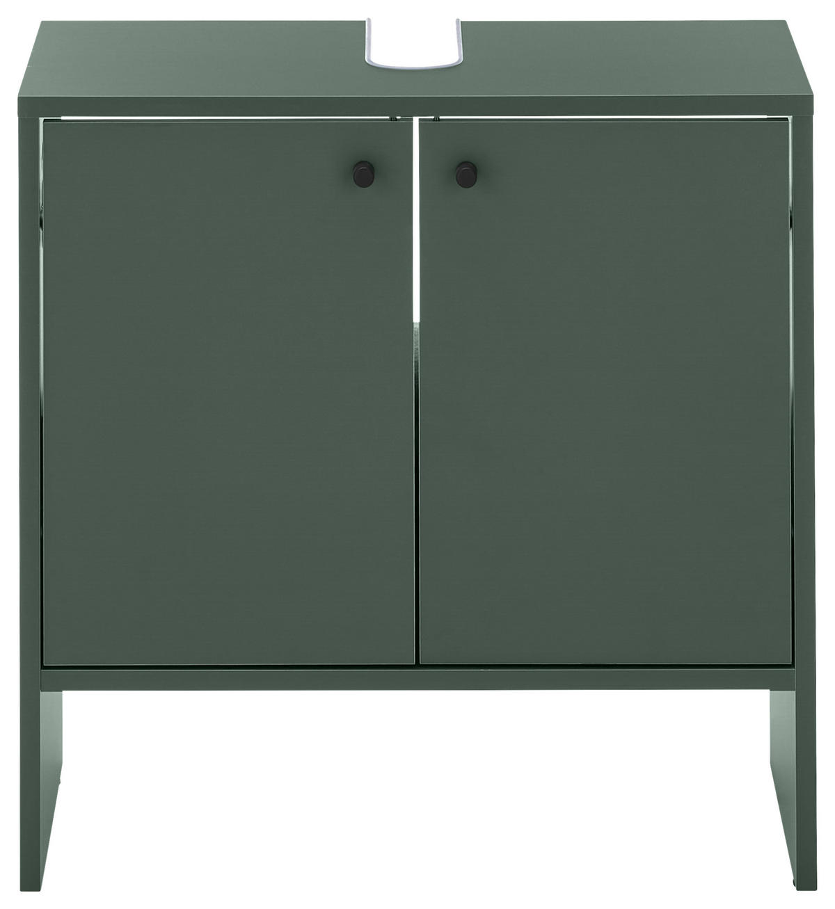 WASCHBECKENUNTERSCHRANK 60/60/35 cm  - Schwarz/Olivgrün, Modern, Holzwerkstoff/Kunststoff (60/60/35cm) - MID.YOU