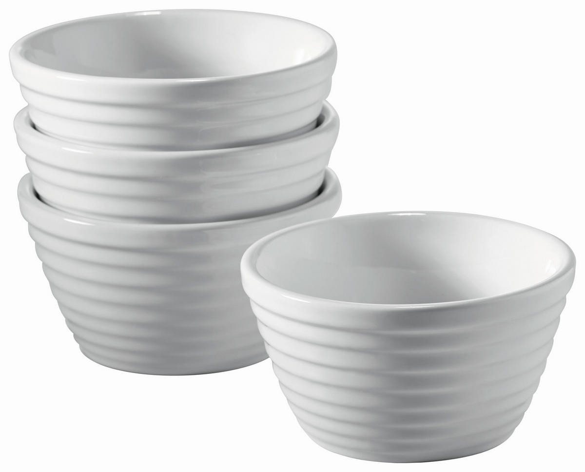 SCHÜSSELSET  4 tlg. 4-teilig 9,5 cm   - Weiß, Basics, Keramik (9,5cm) - Homeware Profession.