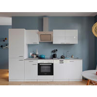 KÜCHENBLOCK 280 cm   in Weiß  - Edelstahlfarben/Graphitfarben, Basics, Holzwerkstoff/Metall (280cm) - Respekta