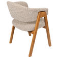 ARMLEHNSTUHL   Bouclé  Eichefarben, Beige  - Eichefarben/Beige, KONVENTIONELL, Holz/Textil (63,5/82/58cm) - Linea Natura