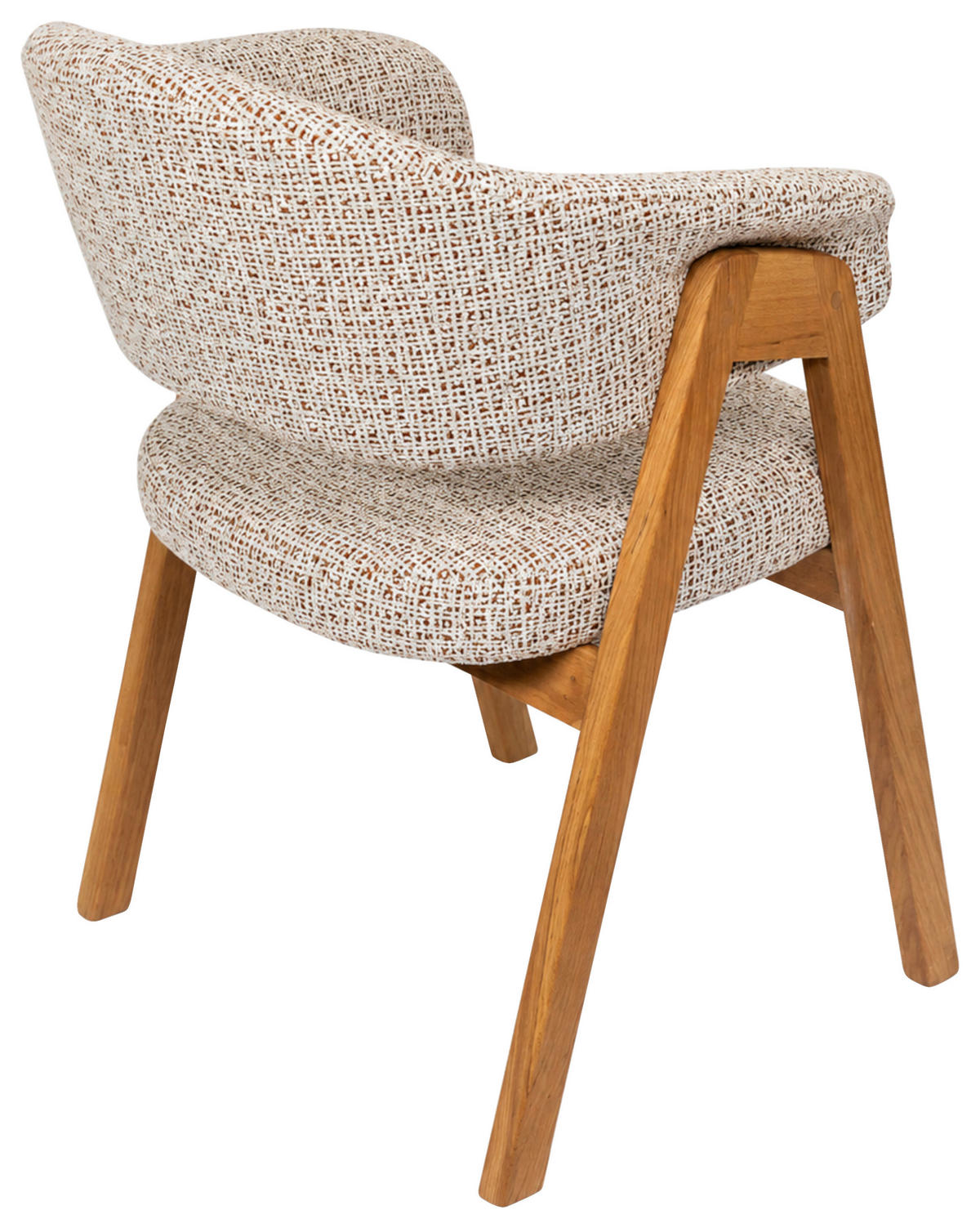 ARMLEHNSTUHL   Bouclé  Eichefarben, Beige  - Eichefarben/Beige, KONVENTIONELL, Holz/Textil (63,5/82/58cm) - Linea Natura