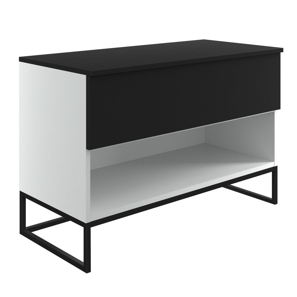 Lowboard Unit In Anthrazit/weißmit 1 Lade