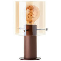 TISCHLEUCHTE Petje 15/26,3 cm   - Bernsteinfarben/Braun, Basics, Glas/Metall (15/26,3cm) - Brilliant
