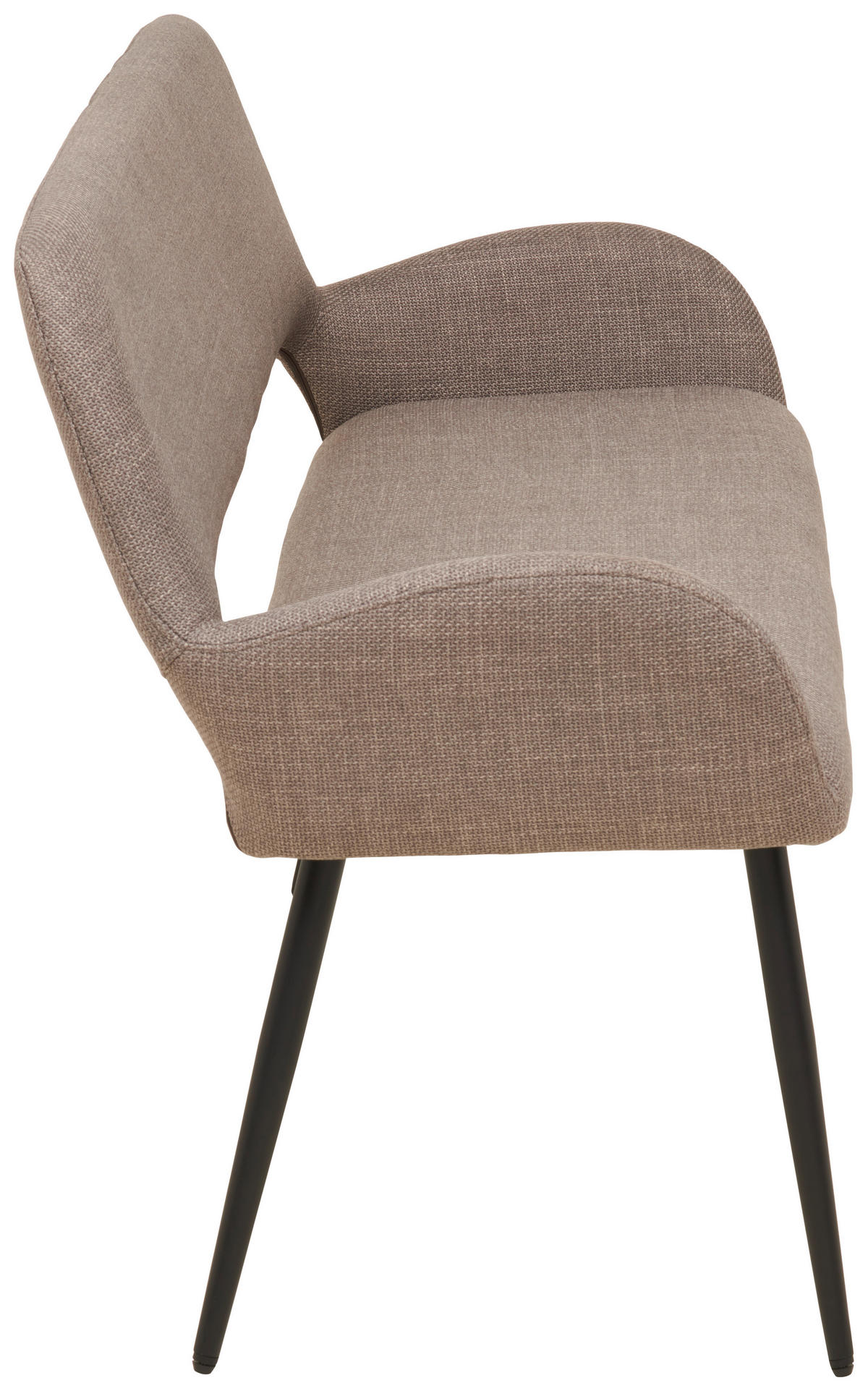 LAVICA, topoľ, sivá, hnedá - hnedá/čierna, Lifestyle, kov/drevo (150/83/63cm) - MID.YOU