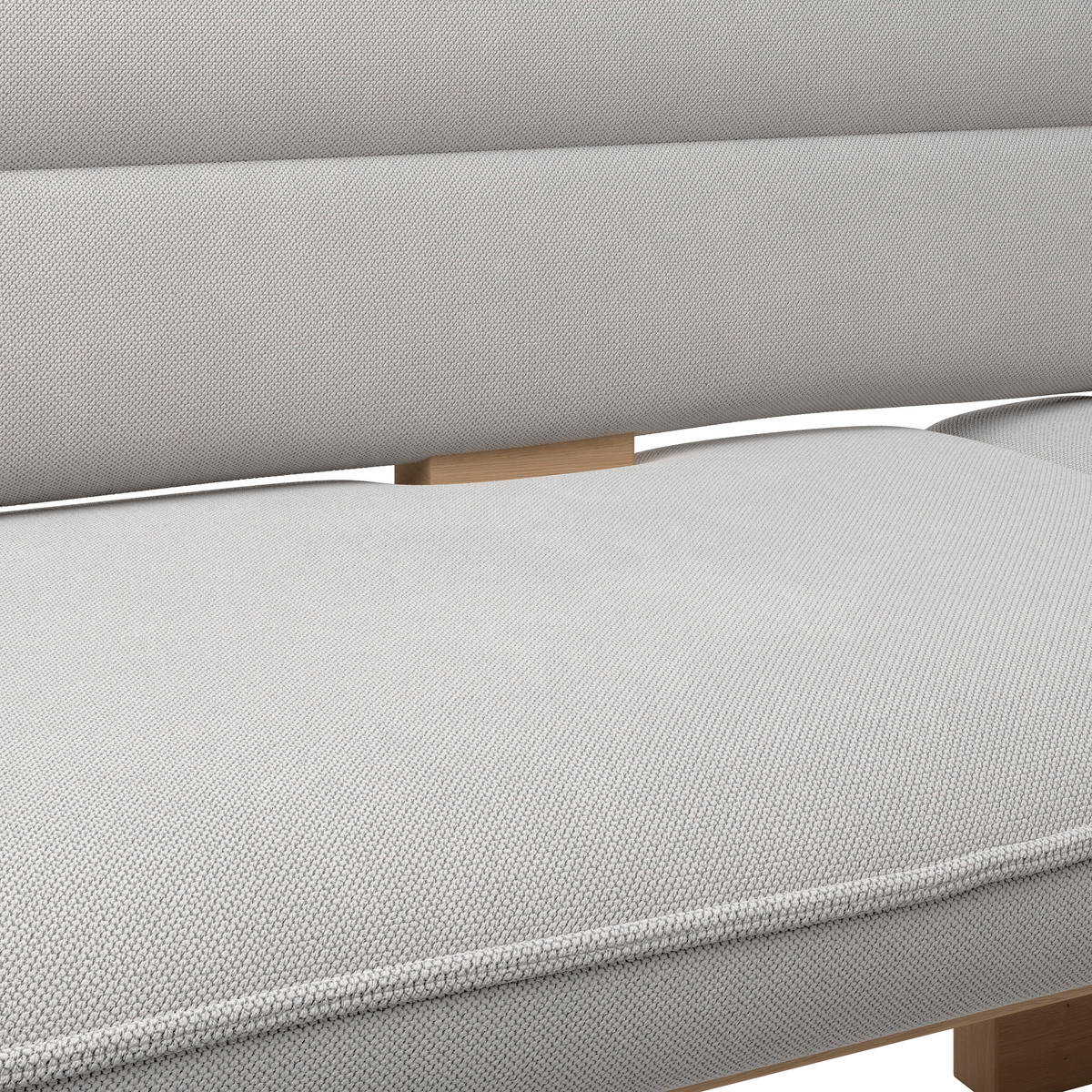 ECKBANK 232/170 cm Webstoff Beige Eiche Sperrholz   - Eichefarben/Beige, KONVENTIONELL, Holz/Textil (232/170cm) - Livetastic