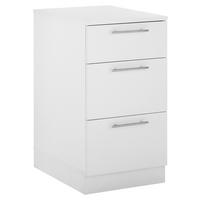 MEHRZWECKSCHRANK 50/92/68 cm  in Weiß  - Chromfarben/Schwarz, Design, Holzwerkstoff/Kunststoff (50/92/68cm)