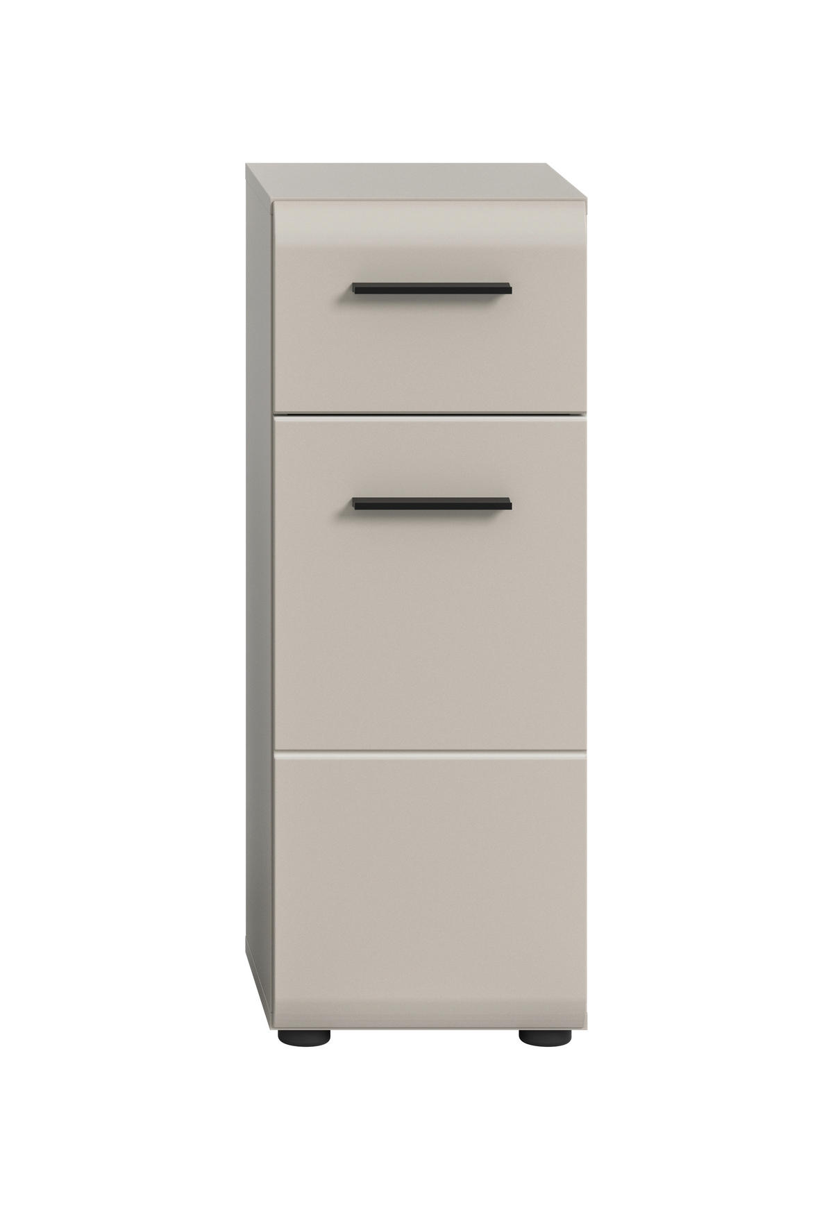 MIDISCHRANK 30/80/30 cm  - Kaschmir/Schwarz, Trend, Holzwerkstoff/Kunststoff (30/80/30cm) - MID.YOU