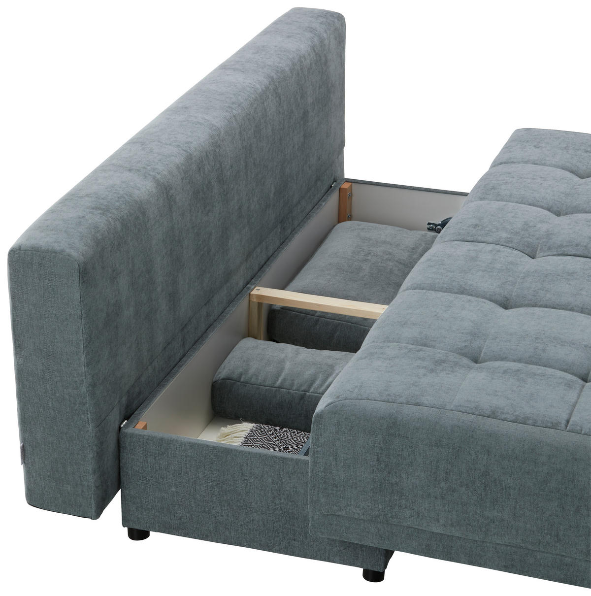 BÄDDSOFFA i flatväv blå  - ljusblå/blå, Modern, textil (195/77/100cm) - MID.YOU